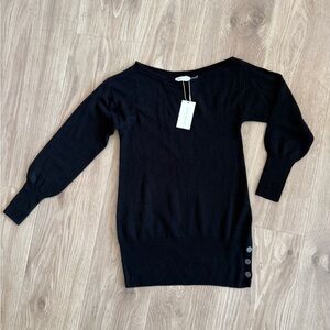 Ramy Brook Black Knit Mini Sweater Dress